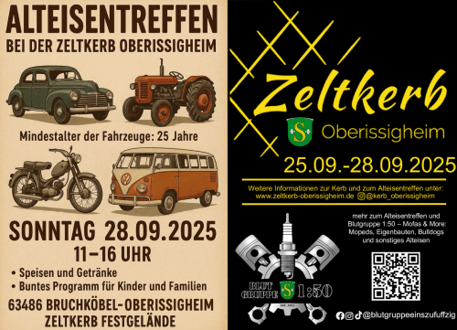 Alteisentreffen bei der Zeltkerb Blutgruppe 1:50 Moped-kalender Mofatreffen mofa treffen moped mofatreffen altimgtxt 2025