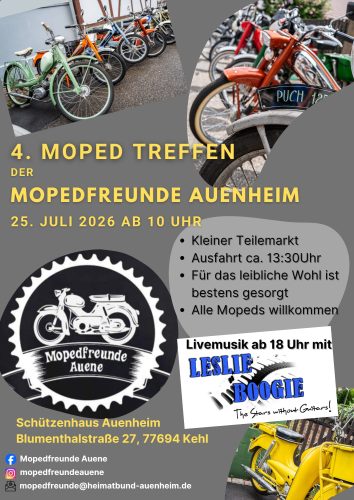 4. Moped-Treffen der Mopedfreunde Auenheim 2026 Mopedfreunde Auenheim Moped-kalender Mofatreffen mofa treffen moped mofatreffen altimgtxt 2026