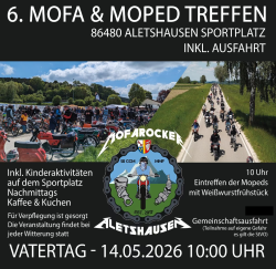 6. Mofa & Mopedtreffen Aletshausen Mofarocker Aletshausen Moped-kalender Mofatreffen mofa treffen moped mofatreffen altimgtxt 2026